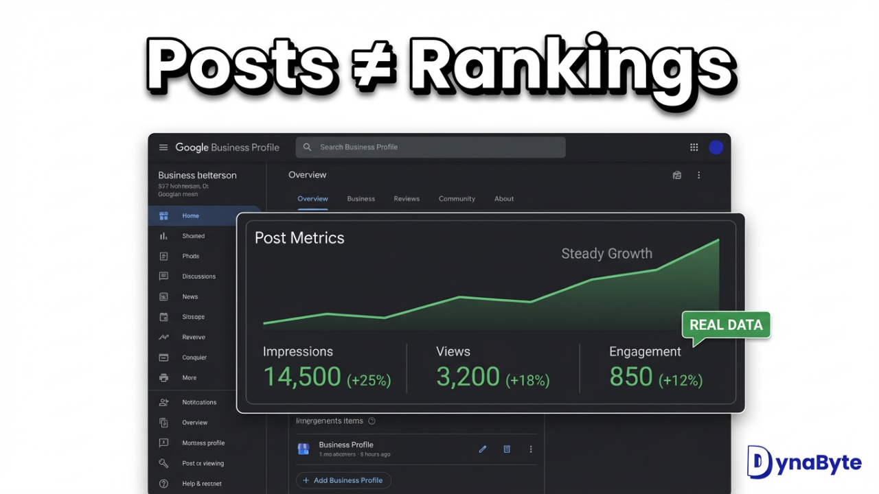 Posts help conversion confidence, not discovery rankings.