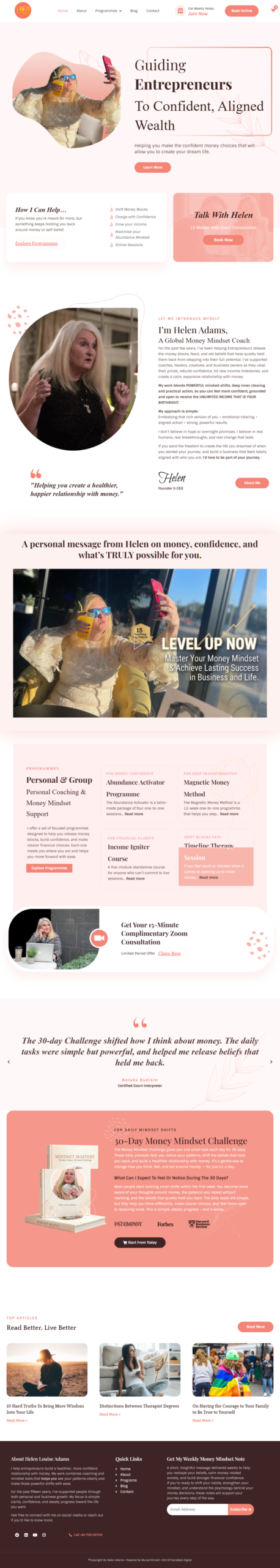 Helen Louise Adams Coaching